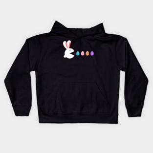 Happy Easter Funny Bunny Rabbit Eating Easter Eggs Kids Hoodie